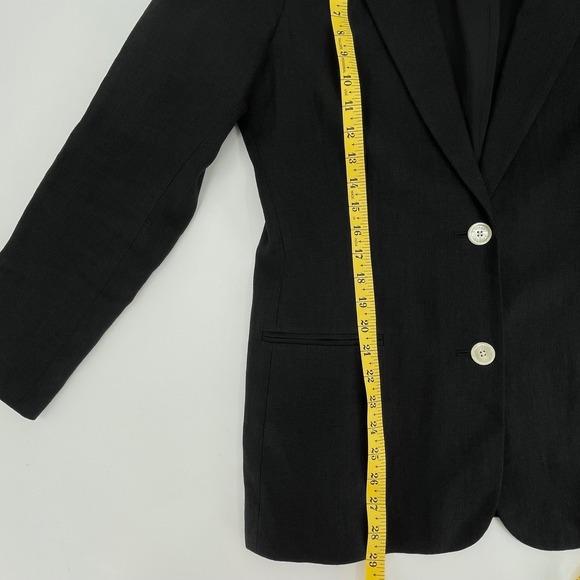 Lauren Ralph Lauren Women's Charcoal Gray 100% Linen Blazer Size 12 - Picture 11 of 11